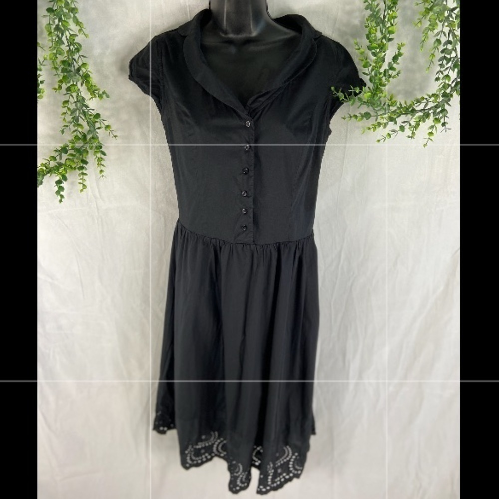 Merona Black Short Sleeve Dress 6